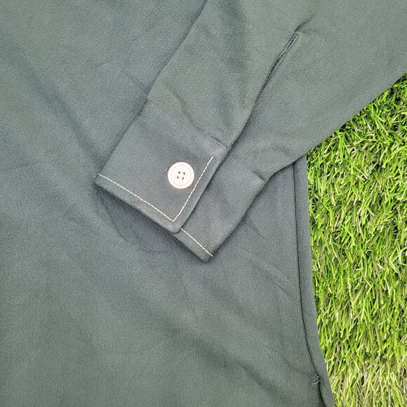 Vintage 70s Disco Polyester Hippie Shirt Large 24x28 Baggy - Picture 12 of 12